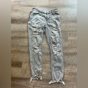 American Eagle grey skinny jeans